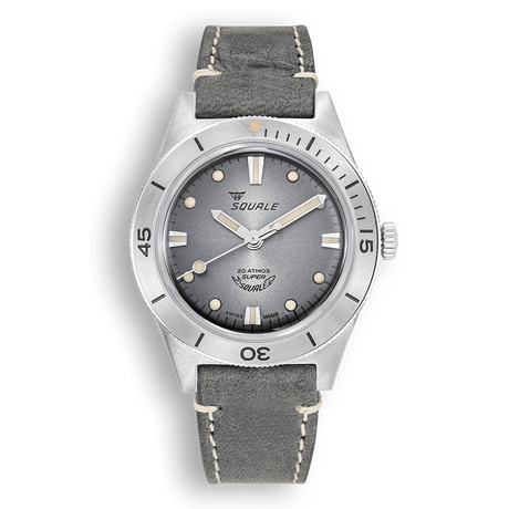 Super-Squale Sunray Grey Leather-Orologi-SQUALE-Gioielleria Granarelli