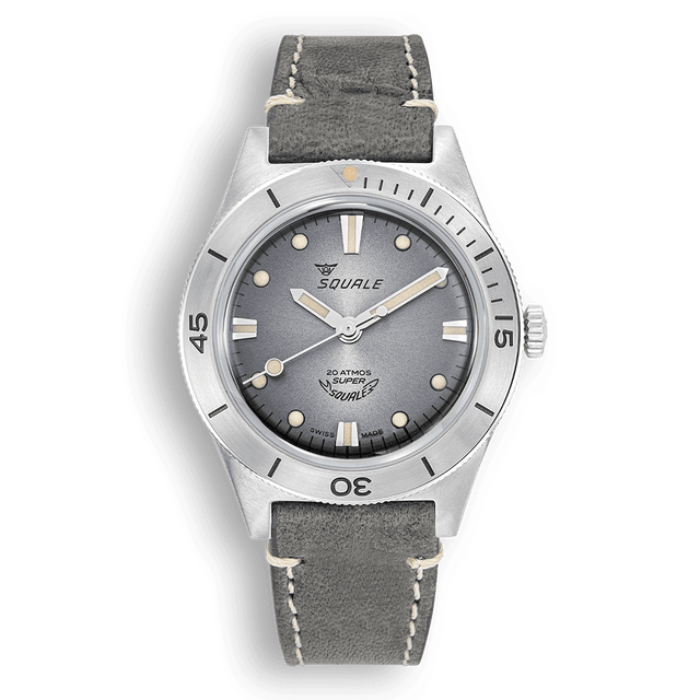 Super-Squale Sunray Grey Leather-Orologi-SQUALE-Gioielleria Granarelli