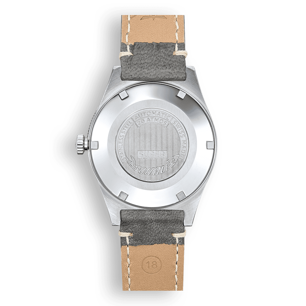 Super-Squale Sunray Grey Leather-Orologi-SQUALE-Gioielleria Granarelli