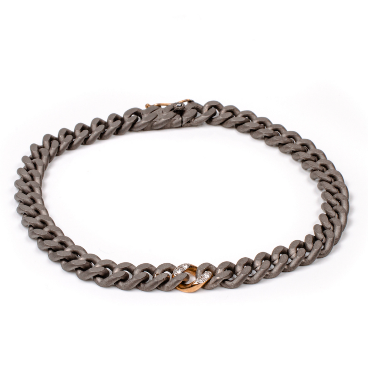 Men's bracelet grumette black diamonds