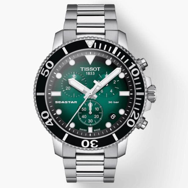 Seastar 1000 Crono Verde-Orologi-TISSOT- [SKU] -Gioielleria Granarelli