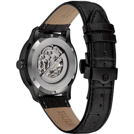 Sutton Skeleton Black Pelle-Orologi-BULOVA- [SKU] -Gioielleria Granarelli