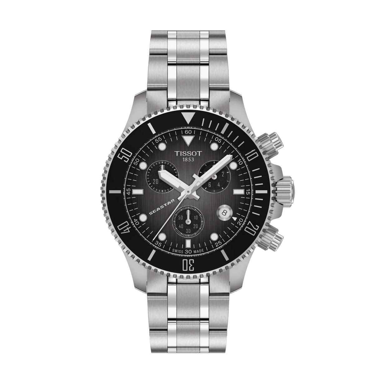 Seastar 1000 Chronograph 38mm Nero Acciaio
