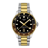 Seastar 1000 Quarzo GMT Nero Acciaio Bicolore 40mm-Orologi-TISSOT-Gioielleria Granarelli