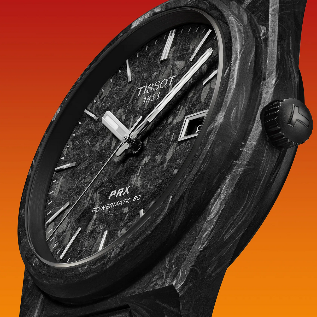 PRX Powermatic 80 Carbon Caucciù 40mm-Orologi-TISSOT-Gioielleria Granarelli