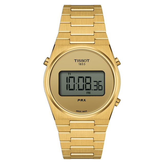 PRX Digital 35mm Dorato Gold-Orologi-TISSOT-Gioielleria Granarelli