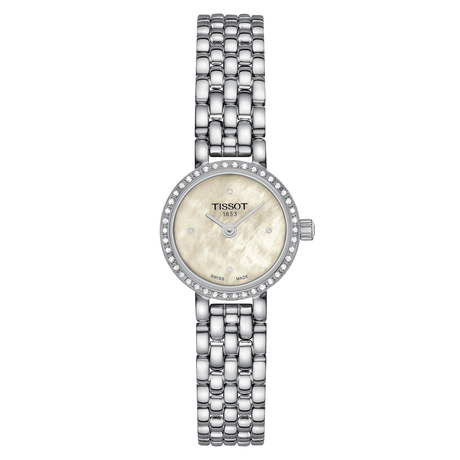 Lovely Round Madreperla con Diamanti Acciaio-Orologi-TISSOT-Gioielleria Granarelli