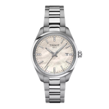 PR 100 34MM Madreperla con Diamanti Acciaio-Orologi-TISSOT-Gioielleria Granarelli