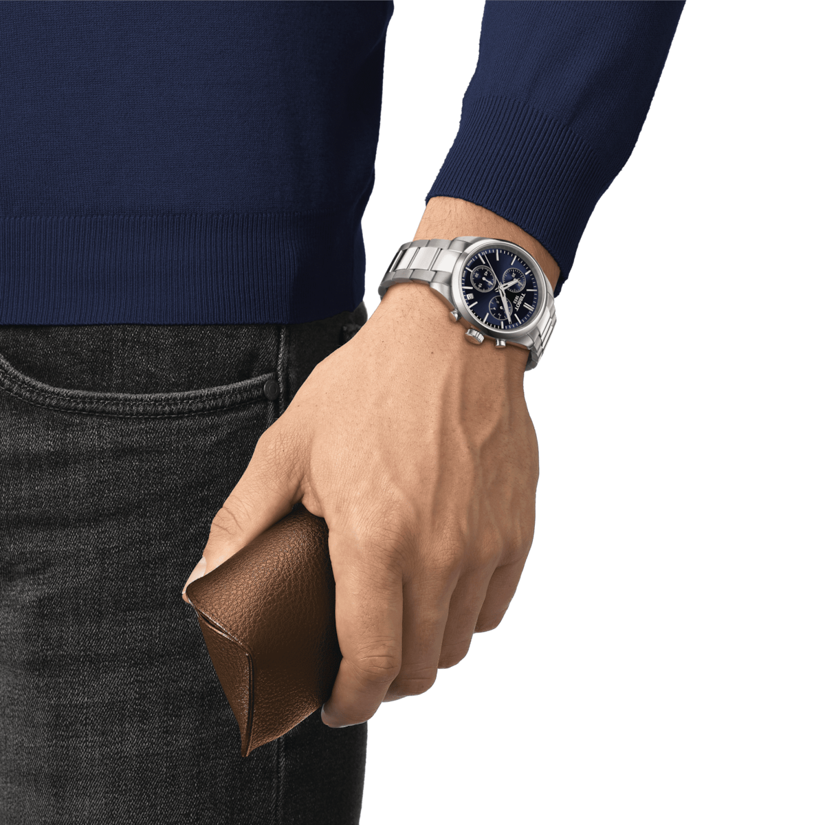 PR 100 40mm Quarzo Cronografo Acciaio Blu-Orologi-TISSOT-Gioielleria Granarelli