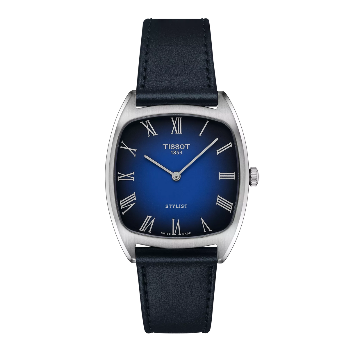 Stylist Quadrato Blu Pelle 32mm-Orologi-TISSOT-Gioielleria Granarelli