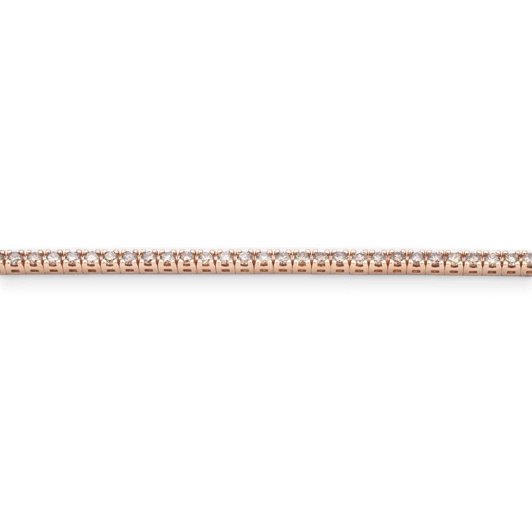 Tennis in Oro Rosa e Diamanti Brown-Bracciali-GRANARELLI- [SKU] -Gioielleria Granarelli