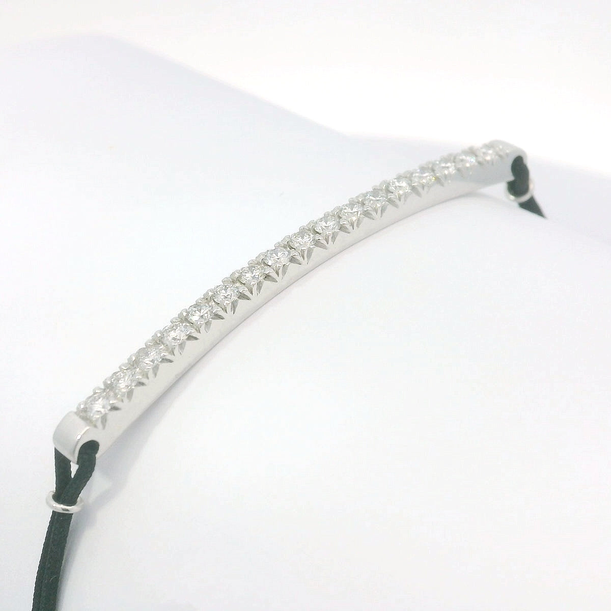 Bracelet Barretta White Diamonds Large size in pink nautical cord