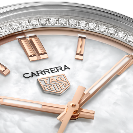 Carrera Date Automatico Madreperla Acciaio 36mm-Orologi-TAG HEUER-Gioielleria Granarelli