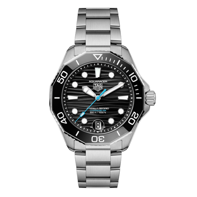 Aquaracer Professional 300 Date Automatico Nero Acciaio-Orologi-TAG HEUER-Gioielleria Granarelli