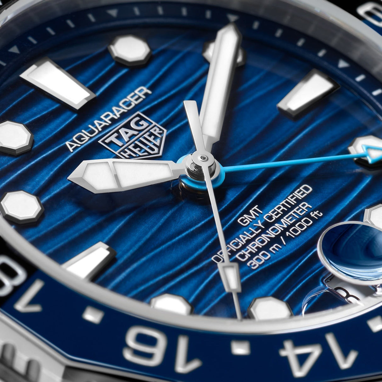 Aquaracer Professional 300 GMT Automatico Blu Acciaio-Orologi-TAG HEUER-Gioielleria Granarelli