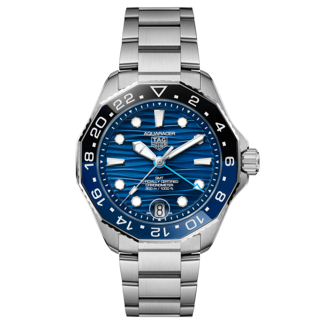 Aquaracer Professional 300 GMT Automatico Blu Acciaio-Orologi-TAG HEUER-Gioielleria Granarelli