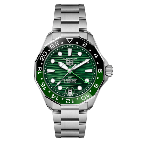 Aquaracer Professional 300 GMT Automatico Verde Acciaio-Orologi-TAG HEUER-Gioielleria Granarelli