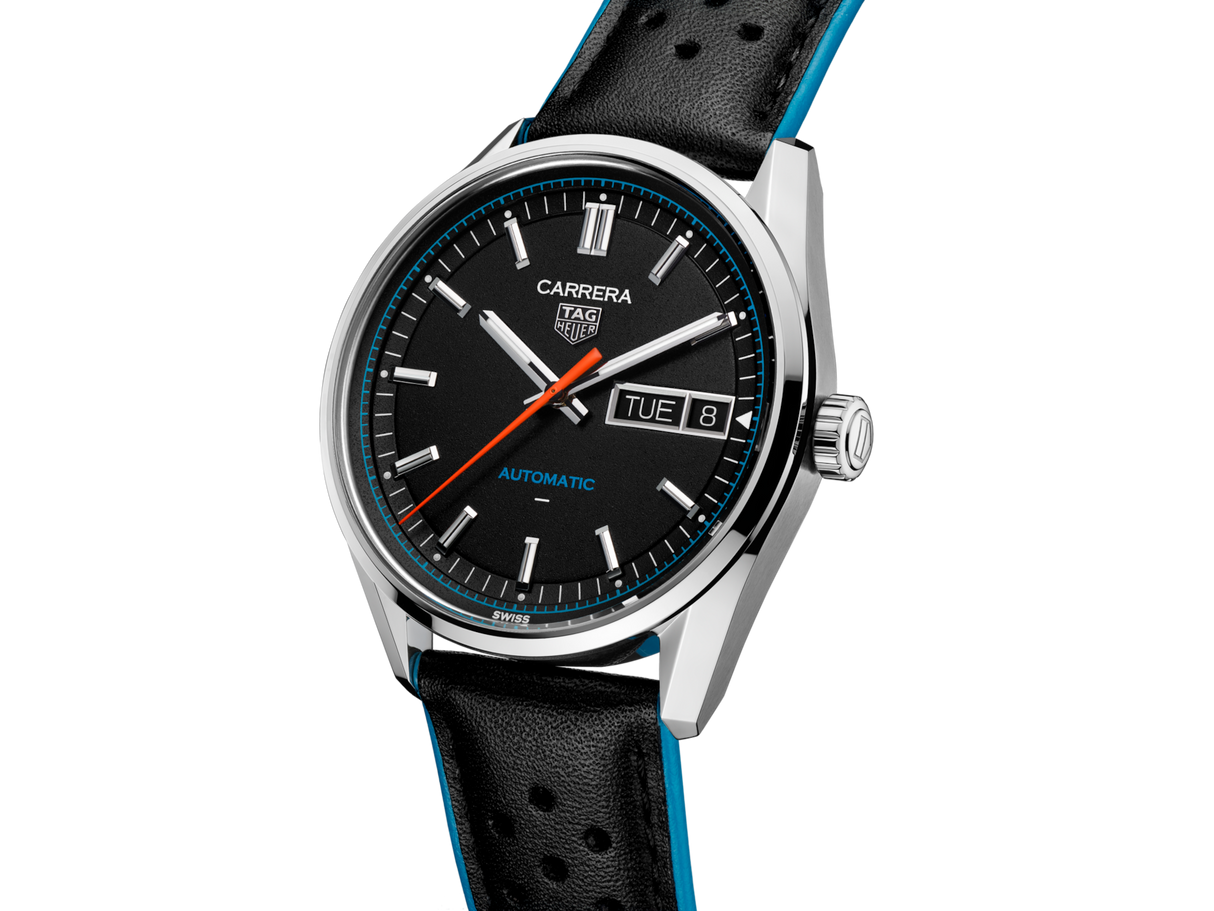 Carrera Automatico Day-Date Nero 41 mm Pelle