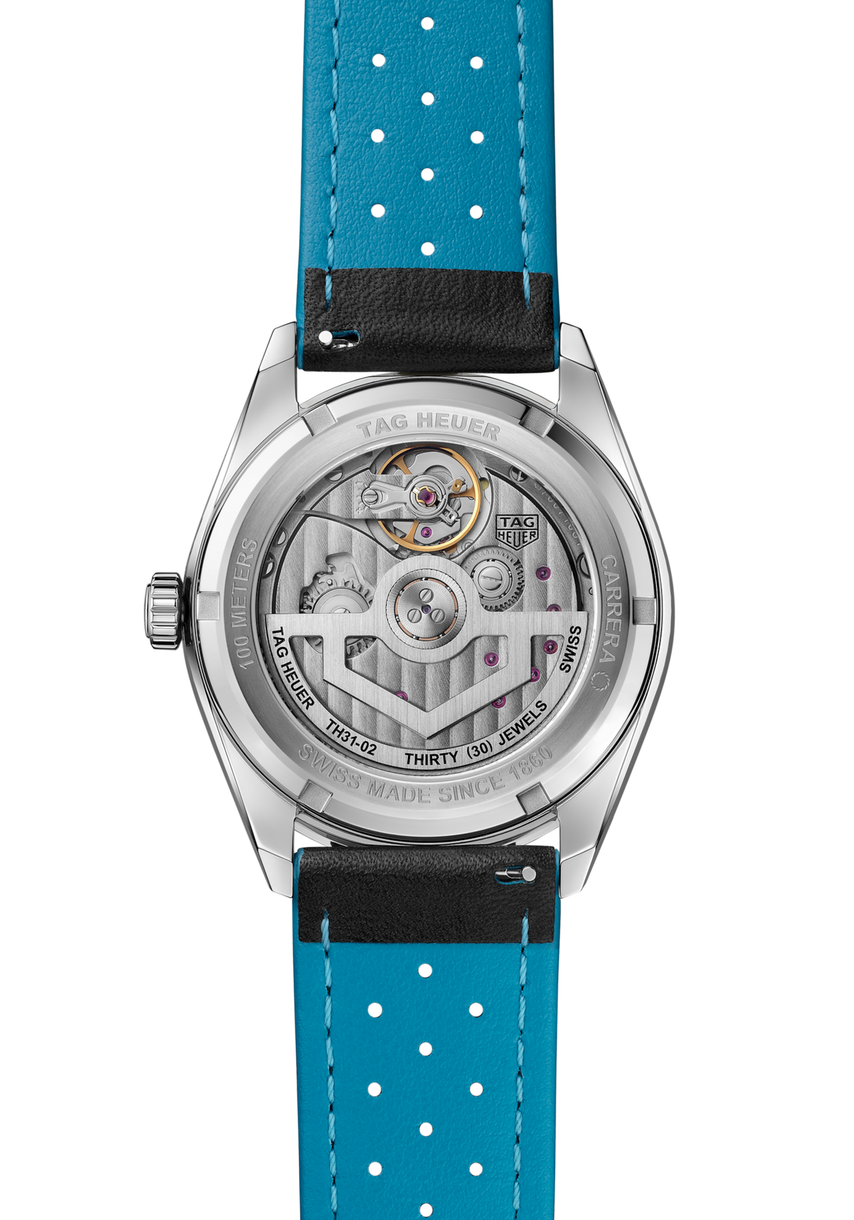 Carrera Automatico Day-Date Nero 41 mm Pelle