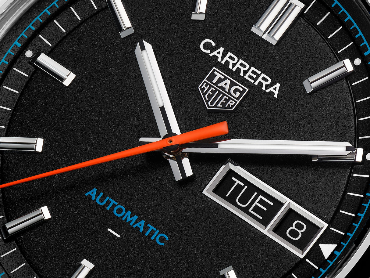 Carrera Automatico Day-Date Nero 41 mm Pelle