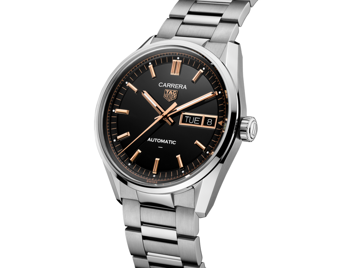 Carrera Automatico Day-Date Nero 41 mm Acciaio