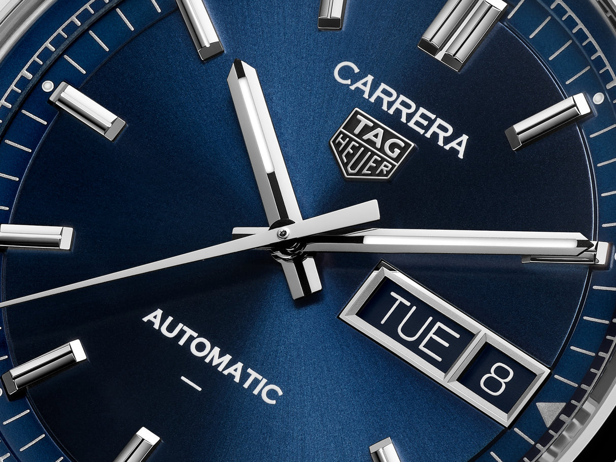 Carrera Automatico Day-Date Blu 41 mm Acciaio