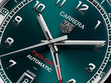 Carrera Automatico Date Twin-Time Verde 41 mm Acciaio
