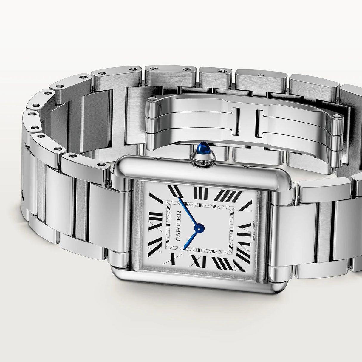 Tank Must De Cartier, modello piccolo, acciaio, quarzo