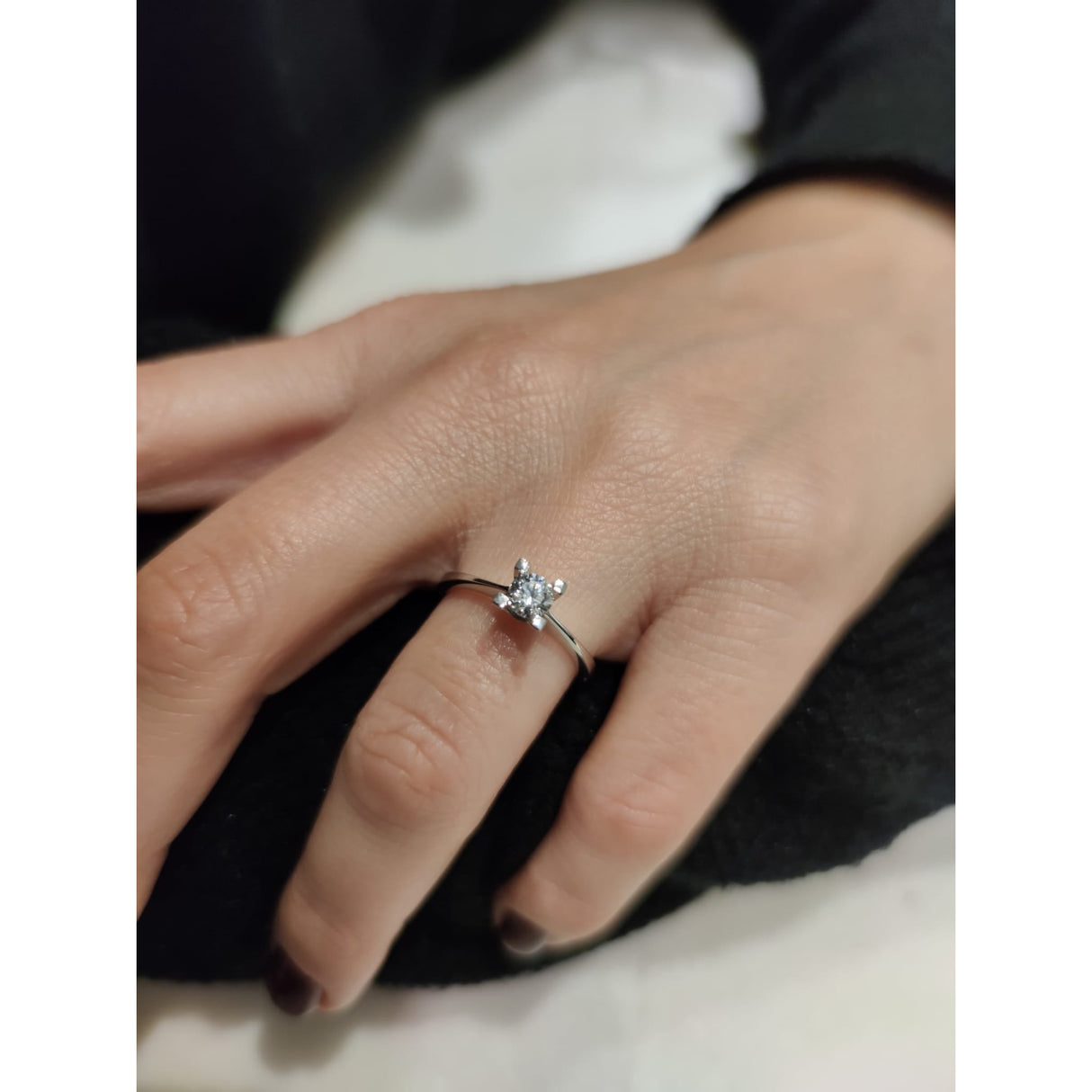 Solitaire Ring in 0.35kt White Gold