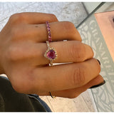 Ring Ring in Rose Gold and Pink Sapphires 2.25kt