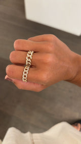 Anello Groumette  in Oro Rosa e Diamanti ct 0.95