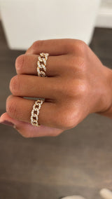 Anello Groumette  in Oro Rosa e Diamanti ct 0.95