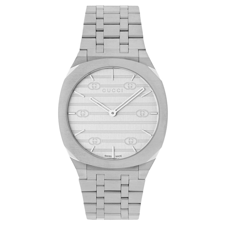 25H Lady Silver Acciaio 34mm-Orologi-GUCCI-Gioielleria Granarelli