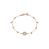 Bracciale Interlocking G Oro Rosa con Diamanti-Bracciali-GUCCI-Gioielleria Granarelli