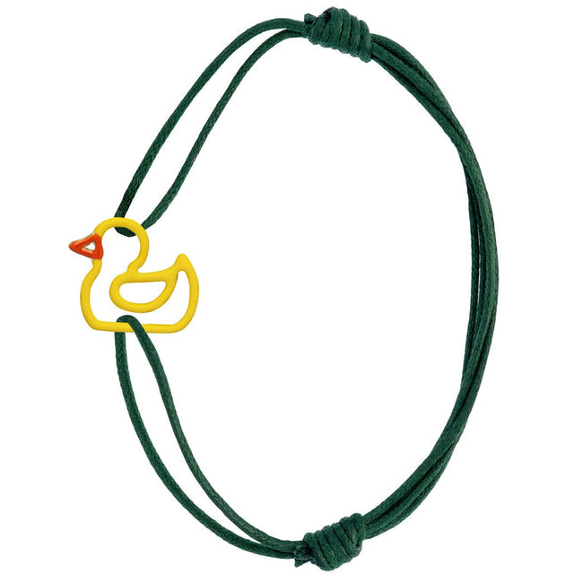 PATITO ENAMEL GIALLO BRACCIALE CORDA-Bracciali-ALIITA-Gioielleria Granarelli