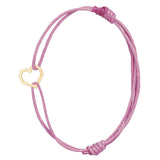 MINI CORAZON BRACCIALE CORDA ROSA-Bracciali-ALIITA-Gioielleria Granarelli