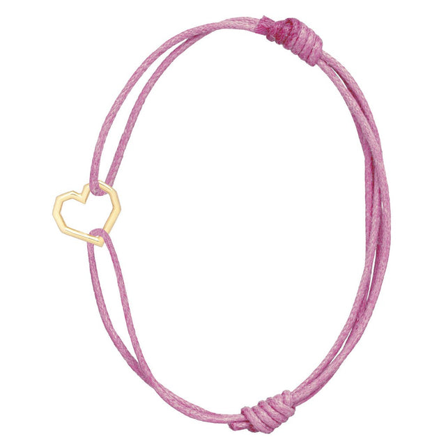 MINI CORAZON BRACCIALE CORDA ROSA-Bracciali-ALIITA-Gioielleria Granarelli