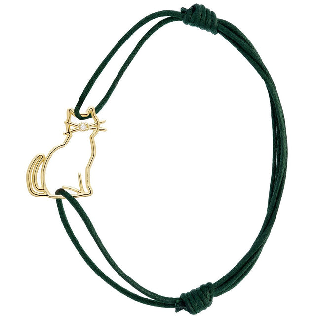 MIAU BRILLANTE BRACCIALE CORDA-Bracciali-ALIITA-Gioielleria Granarelli