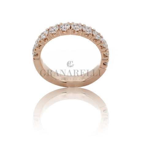 Anello Fedina Half Eternity Diamanti 1.37kt in oro rosa-Anelli-GRANARELLI-Gioielleria Granarelli