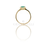 Anello in Oro Giallo con Smeraldo 1.18kt e Diamanti