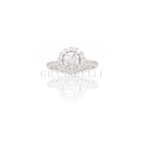 Anello Halo Oro bianco e Diamanti 0.59 GIA