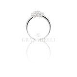Anello Halo Oro bianco e Diamanti 0.59 GIA