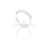 Anello Sette diamanti 0.55kt in oro bianco
