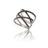 Crivelli Ring Black Diamond Interwieving