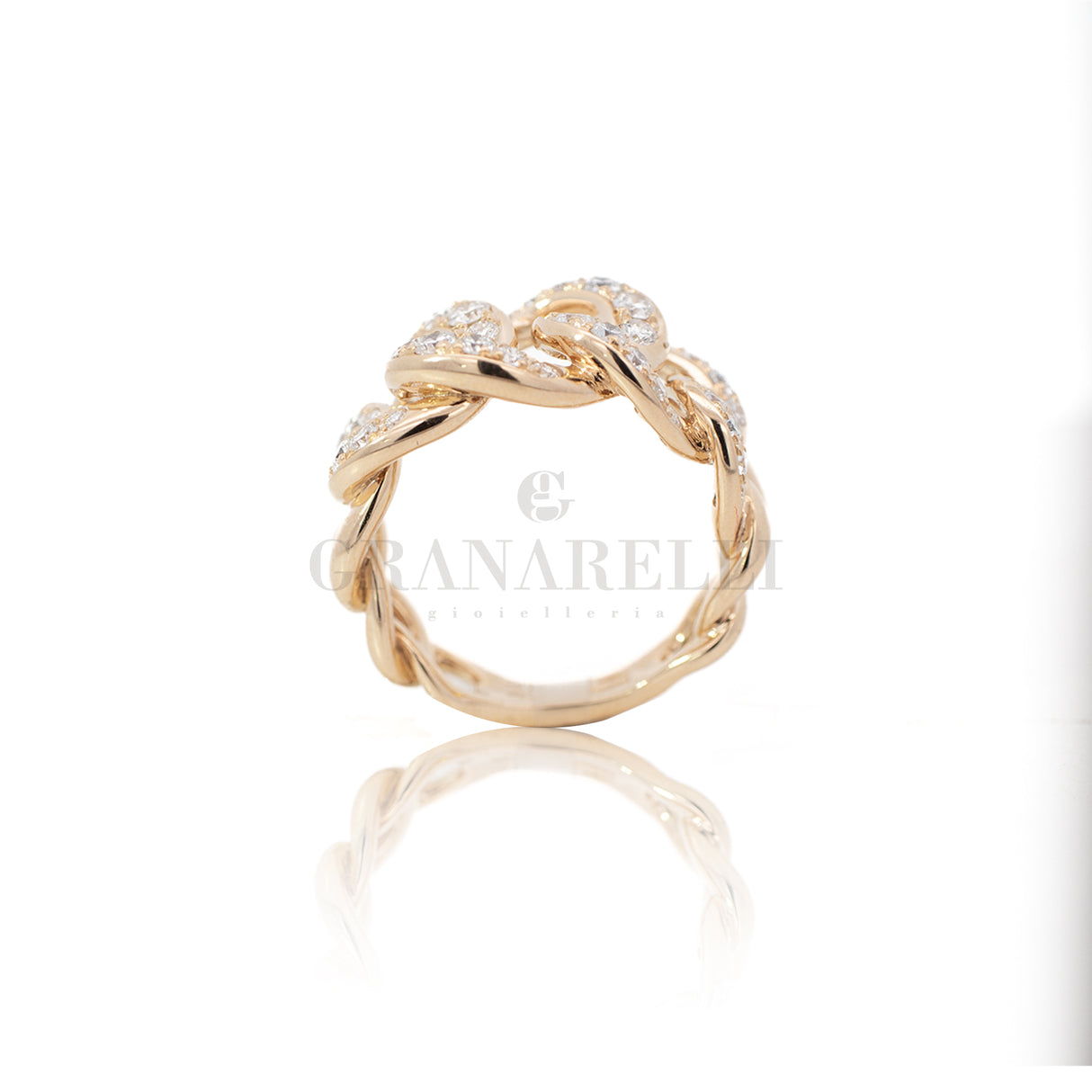 Groumette Ring in Rose Gold and Diamonds ct 0.95