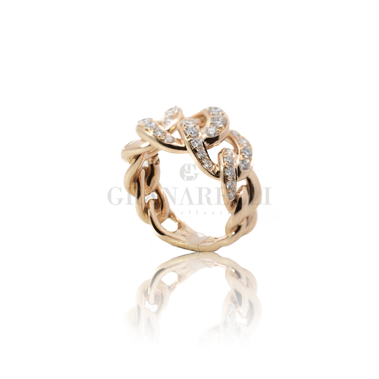 Groumette Ring in Rose Gold and Diamonds ct 0.95