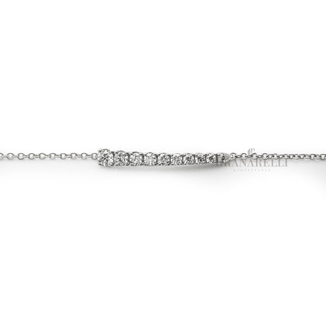 Bracciale Motivo scalato Diamanti 0.62kt Oro Bianco-Bracciali-RECARLO-Gioielleria Granarelli