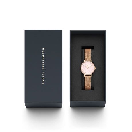 Petite Lumine Bezel Melrose Pink Madreperla 28mm-Orologi-DANIEL WELLINGTON-Gioielleria Granarelli