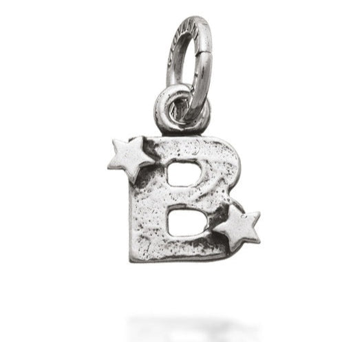 Charm Lettera B con Stelle