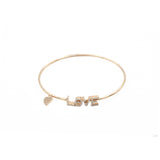 Bangle Love e cuore con Diamanti e Oro Rosa